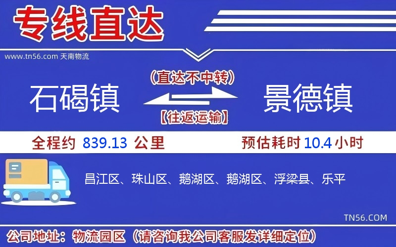 石碣镇到景德镇物流公司 石碣镇到景德镇物流公司