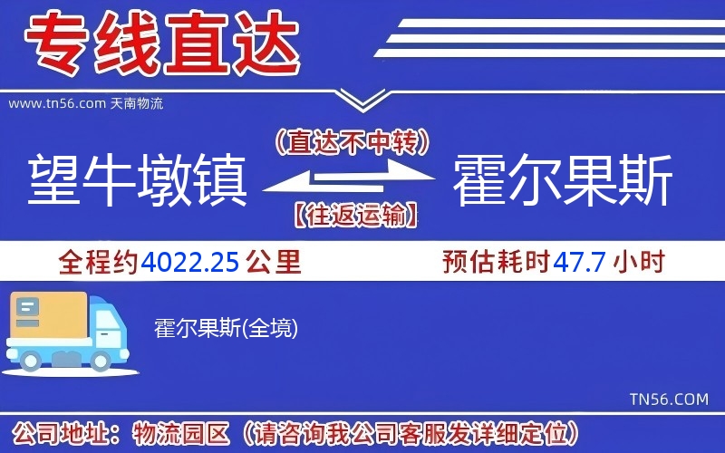 望牛墩镇到霍尔果斯物流公司