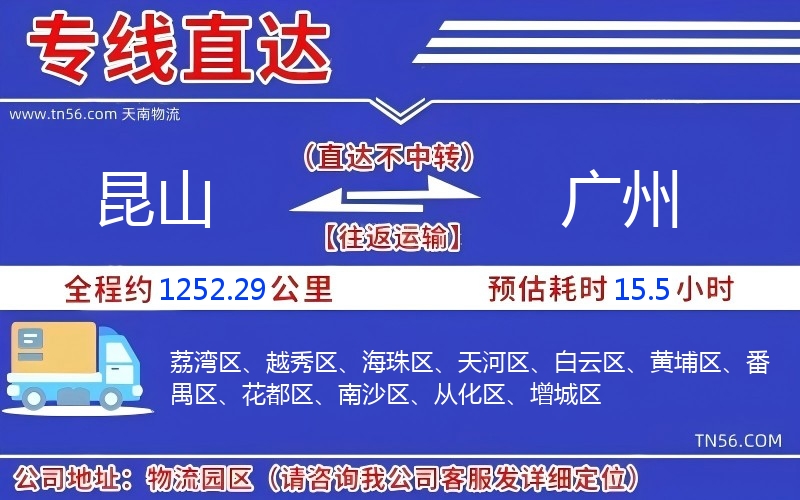 昆山到广州物流公司 昆山到广州物流公司