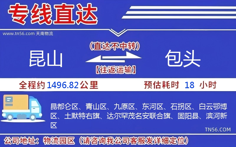 昆山到包头物流公司 昆山到包头物流公司